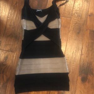 Black and gray dress